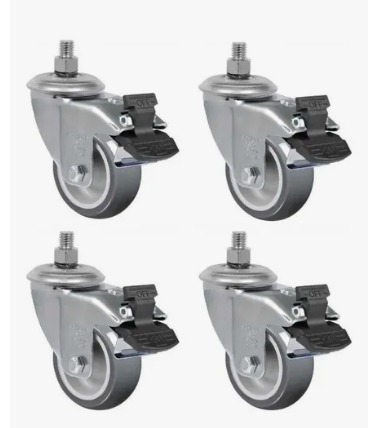 Rodízio com Freio 3″ – Rosca